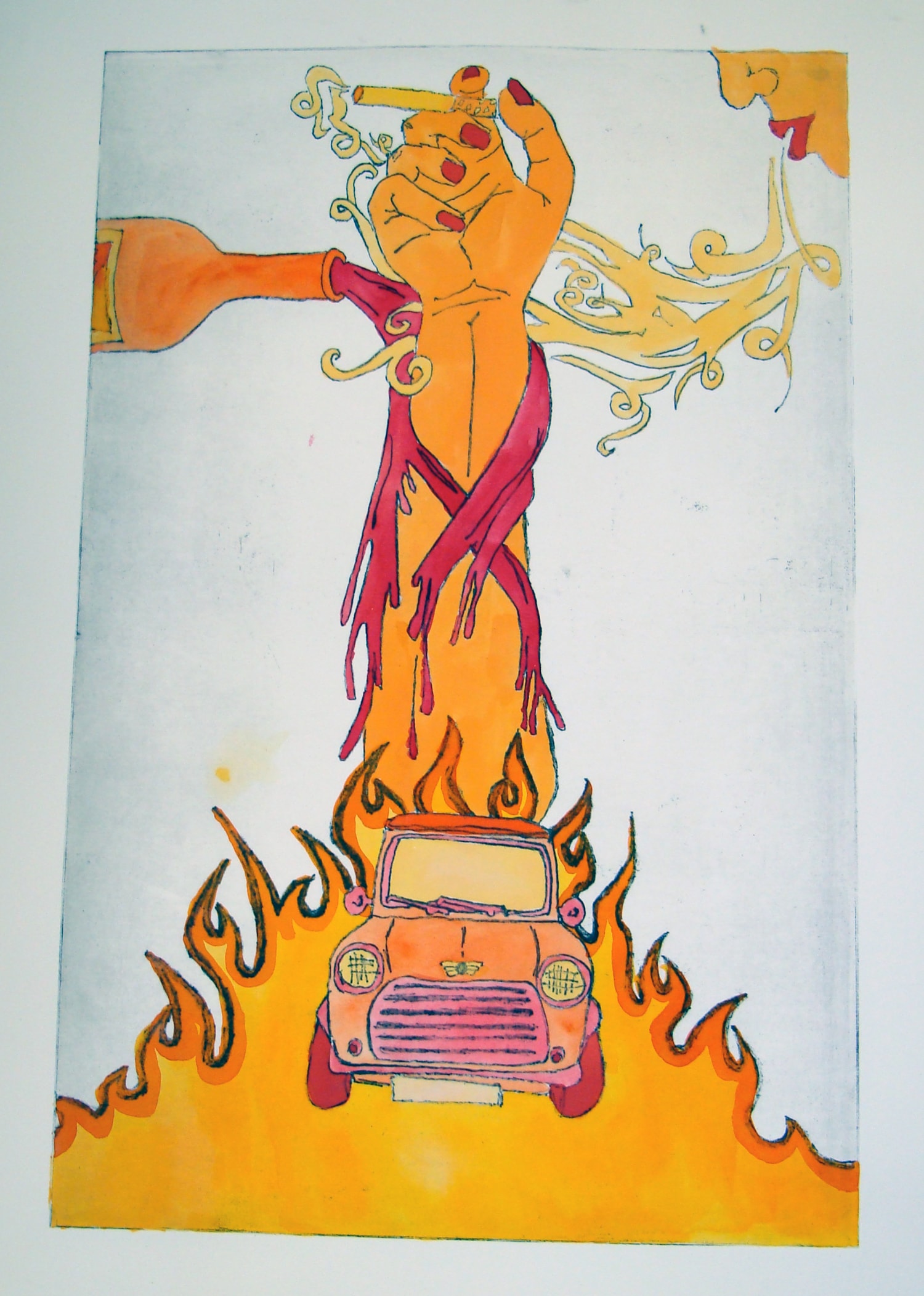 Mini Crucifixion Orange, 2008
