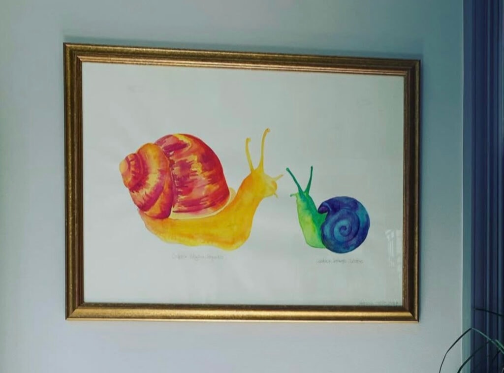 Private commission snail painting 2017